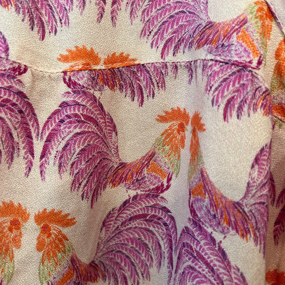 Ivy jame size medium rooster print tassel top - Picture 2 of 3